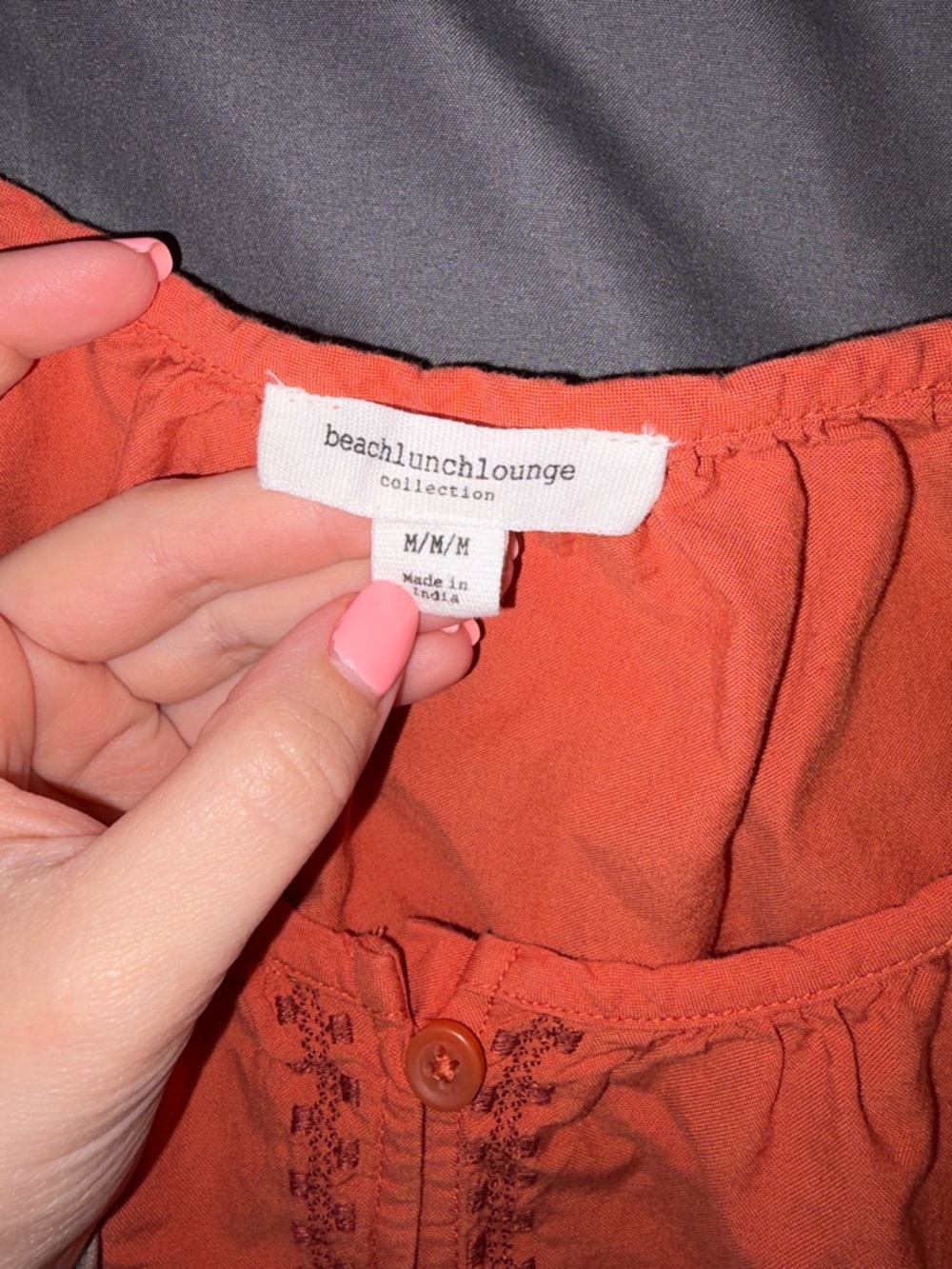 Beach Lunch Lounge Arden Dress Orange Size M w/ Pockets - Picture 4 of 8